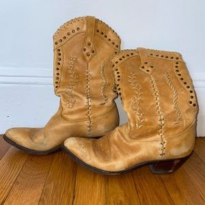 Vintage Durango Tan Cowboy Boots
